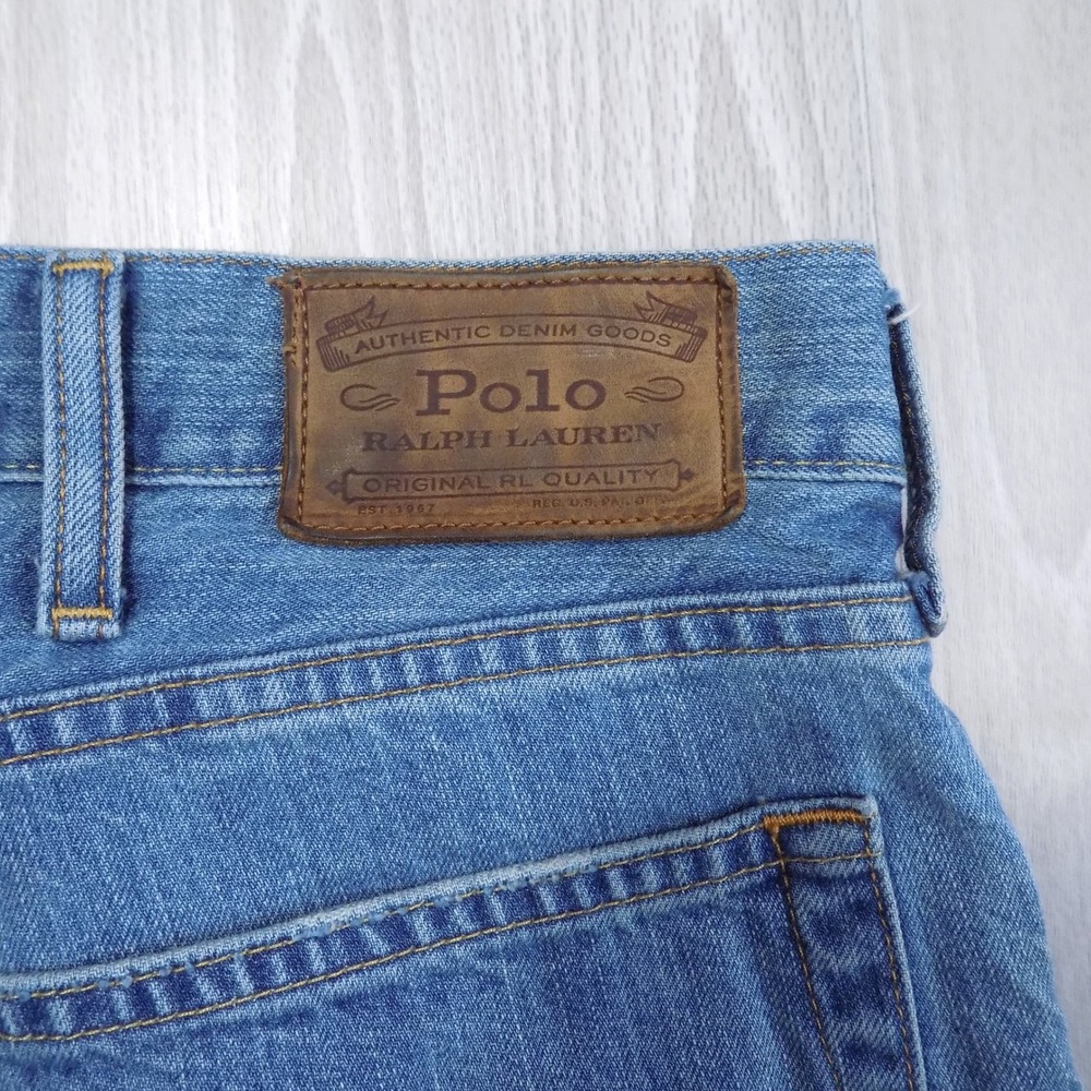 Polo Ralph Lauren Hampton Relaxed Straight Mens Blue Jeans 42x30 710548494001